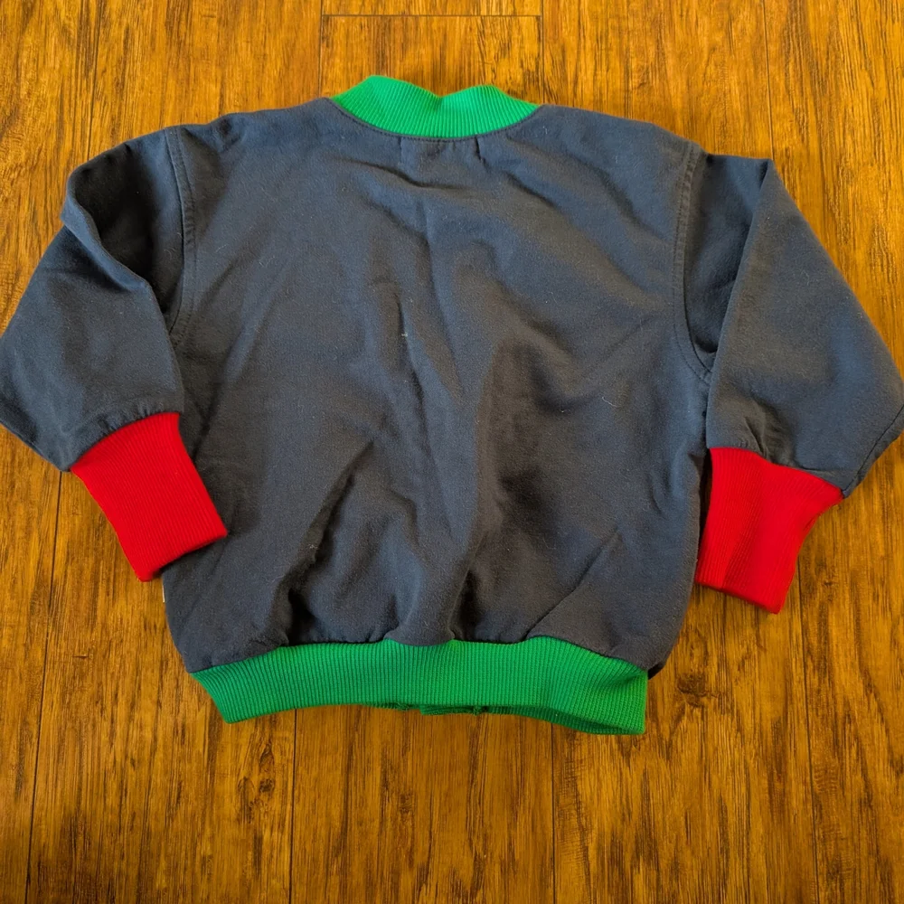$ Vintage Rainbow Tag‎ Gymboree Blue and Red Cardigan